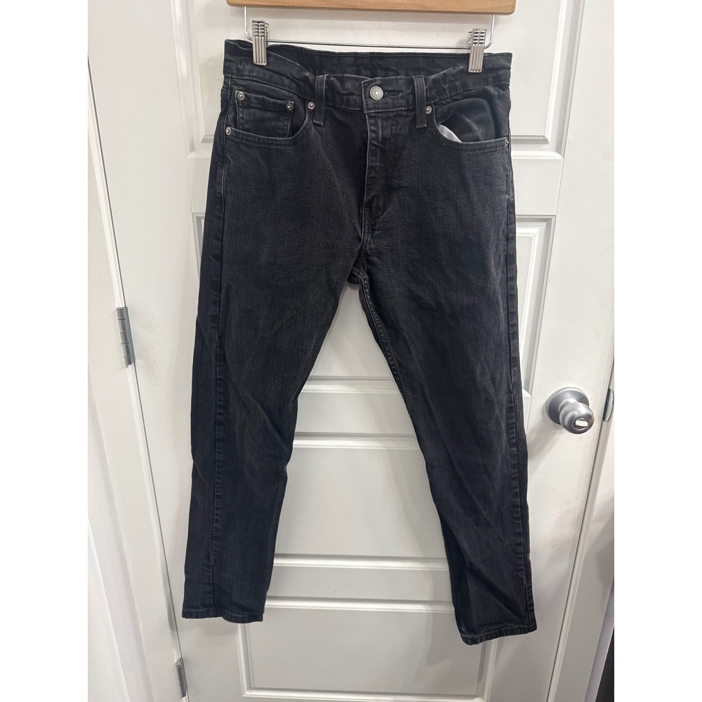 Levis 502 Regular Taper Fit Black Denim Jeans W30 L32 29507-0001 Mens Womens